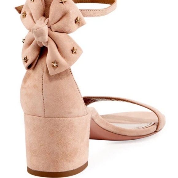 AQUAZZURA AQUAZZURA Siena Suede Block-Heel Sandal